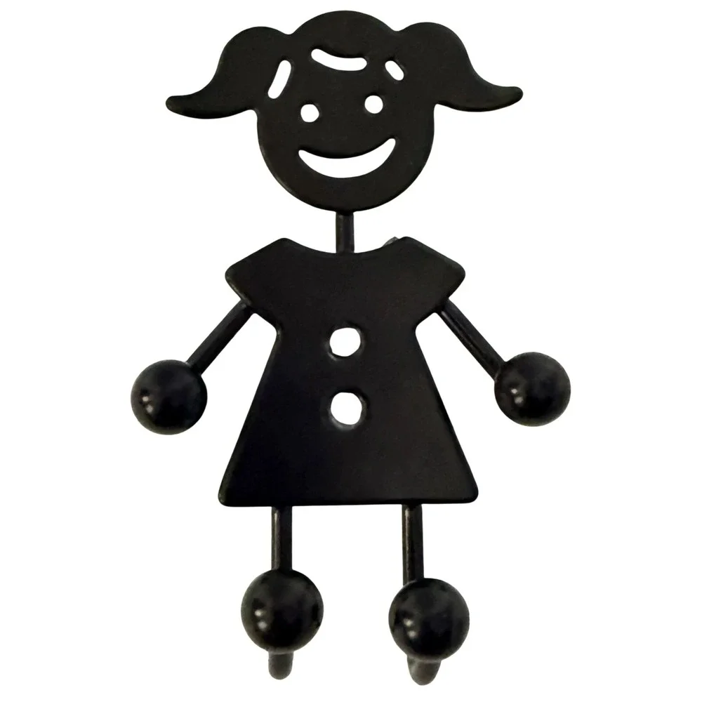 Metal Wall Hook With‎ 4 Hook Rounded Girl Figure Dorman Hardware